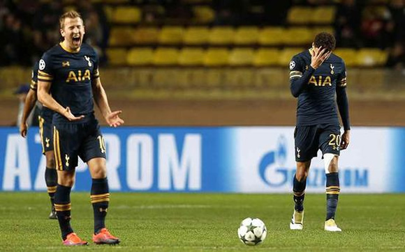 Monaco 2 - 1 Tottenham Hotspur: Tottenham's Champions League dream ends with away defeat to Monaco