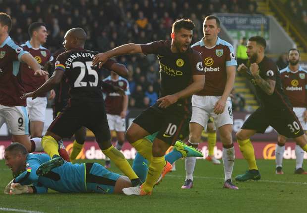 Burnley 1-2 Manchester City: Aguero at the double in comeback