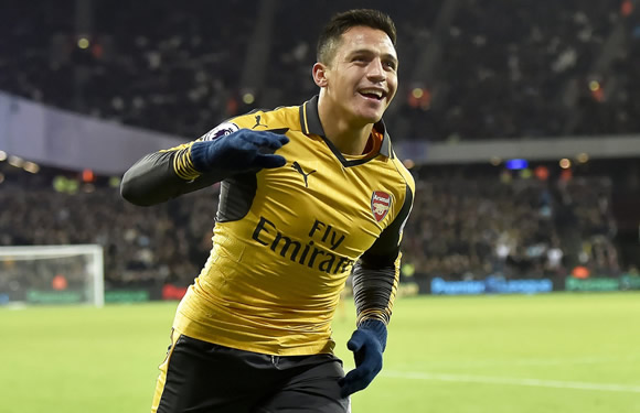 West Ham United 1 - 5 Arsenal: Alexis Sanchez's hat-trick sends Arsenal into second spot