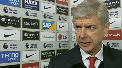 Wenger slams refs after Man City loss: 'The two goals are offside goals'