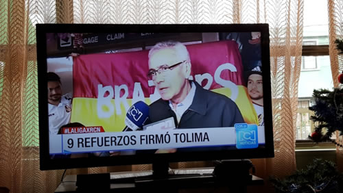 Colombian Club Deportes Tolima's Manager Unveiling Had Two Fans Holding A Brazzers Flag