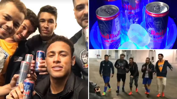 Neymar rapping with friends in latest Red Bull advert