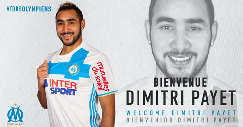 Marseille confirm the signing Dimitri Payet from West Ham