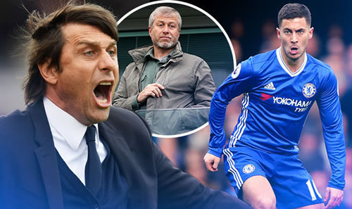 Exclusive: Conte orders Abramovich to rebuff Real Madrid move for Hazard