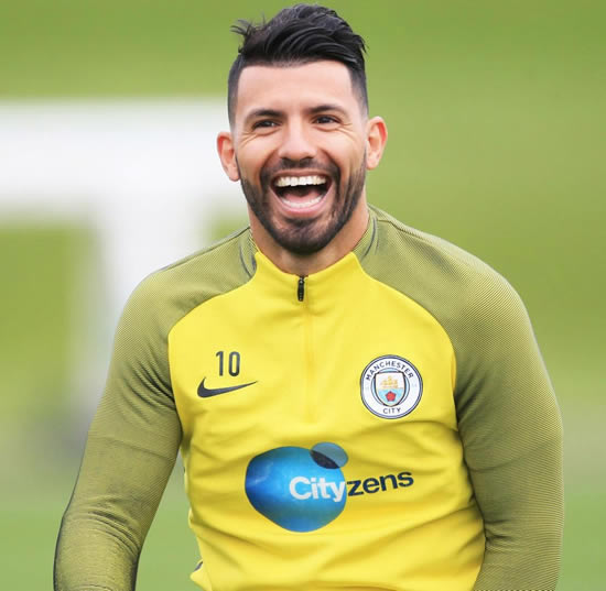 CITY STARS ARE GRIN IT TO WIN IT Manchester City are all smiles in training as they warm up for Sunday’s FA Cup semi-final against Arsenal