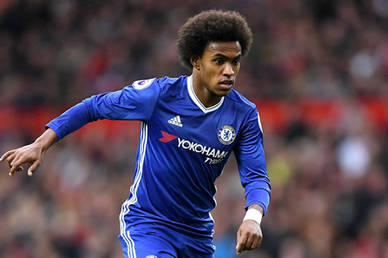 Man United boss Jose Mourinho wants Chelsea star Willian in £35m deal