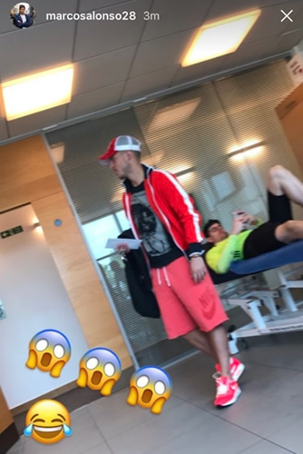 Key Chelsea star pictured on treatment table at Cobham, Eden Hazard also snapped