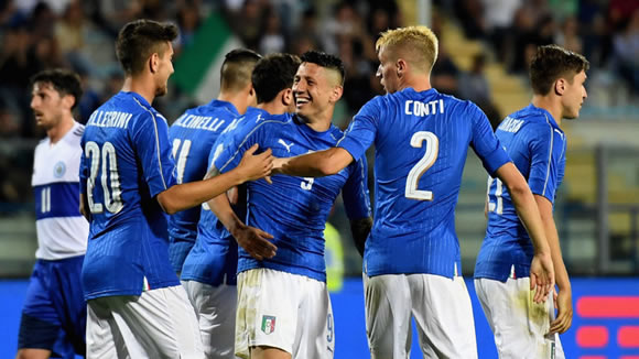 Italy 8-0 San Marino: Gianluca Lapadula hat-trick inspires new-look Italians