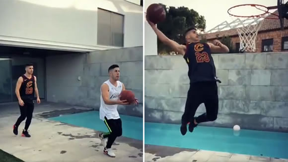 Asensio shows off his LeBron James-esque dunking skills