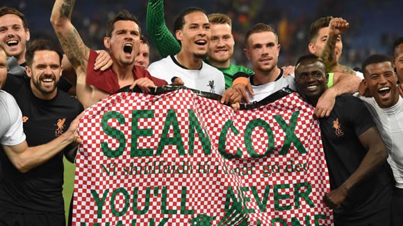 Liverpool players show solidarity with Sean Cox after reaching Champions League final