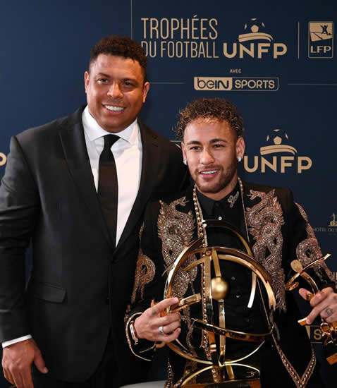 Neymar wins Ligue 1 player of the year award and gets gong from Brazil legend Ronaldo