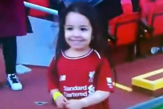 Liverpool star Mohamed Salah jokingly booed by Anfield crowd after taking ball off his daughter during kickabout