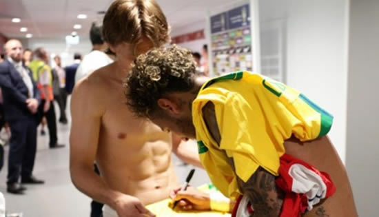 Modric and Neymar exchanged shirts