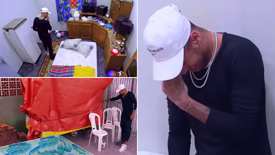 Neymar's emotional return to recreation of his childhood home