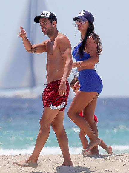 Cesc Fabregas forgets Spain World Cup snub as Chelsea ace relaxes on luxury yacht and beach with stunning wife Daniella Semaan