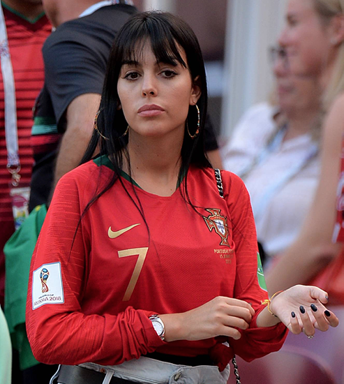 Cristiano Ronaldo’s girlfriend appears with giant RING at World Cup clash