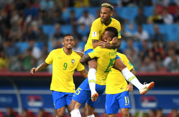 Serbia 0 Brazil 2: Paulinho and Silva clinch top spot