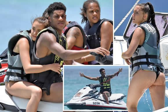 Marcus Rashford enjoys well-earned Barbados break away with stunning girlfriend Lucia Loi after England World Cup heroics