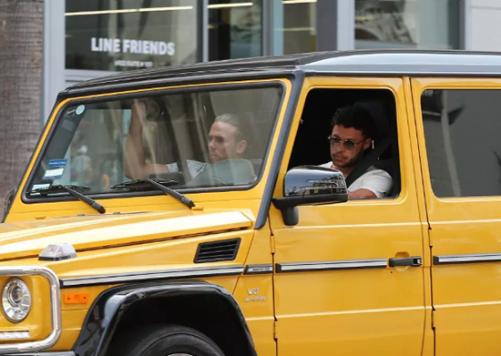 Liverpool star Alex Oxlade-Chamberlain bumps into James Corden while stepping up rehab in Hollywood with physio before cruising around in Mercedes Wagon
