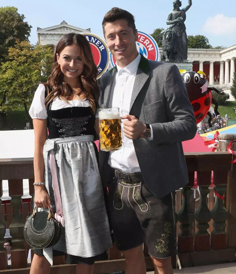 Robert Lewandowski's stunning wife Anna helps him get over Bayern Munich loss at Oktoberfest