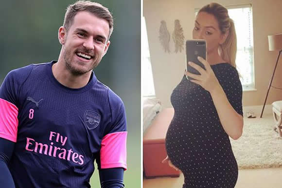 Aaron Ramsey will miss Arsenal's clash with Qarabag to be with pregnant wife