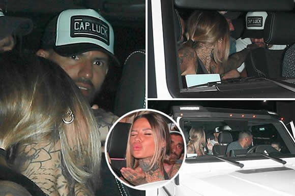 Manchester City ace Sergio Aguero heads to LA nightclub in £140,000 Mercedes G-Class with tattooed blonde and pals