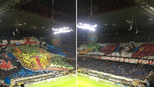 Inter And AC Milan Fans Have Incredible Tifo War At San Siro
