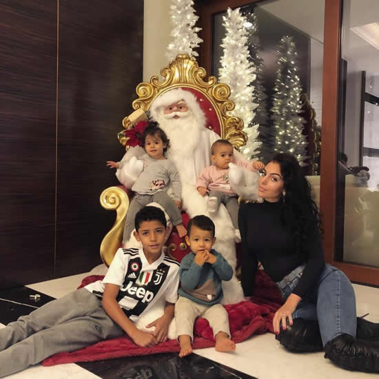 MERRY CRISTMAS Cristiano Ronaldo’s fiancee Georgina Rodriguez shares festive snap with the kids as she decorates Torino villa for Christmas