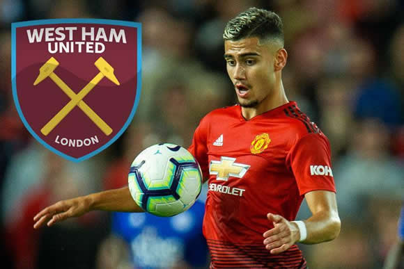 West Ham target loan move for out-of-favour Man Utd ace Andreas Pereira