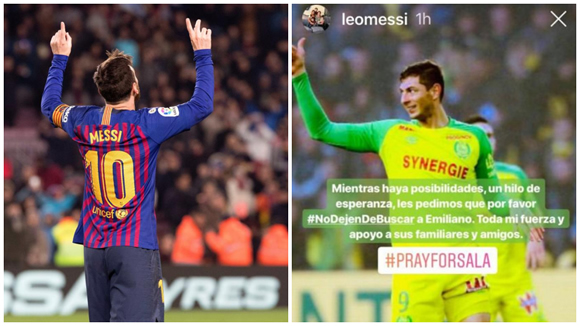 Messi asks that the search for Sala continues