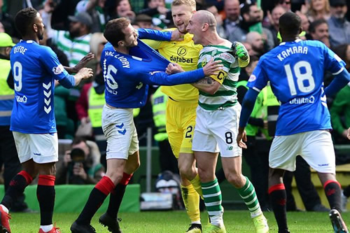 Celtic star Scott Brown has HILARIOUS response to Andy Halliday bust-up incident