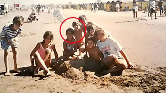 Messi in never-before-seen snap with childhood sweetheart wife Antonela on beach aged just ten