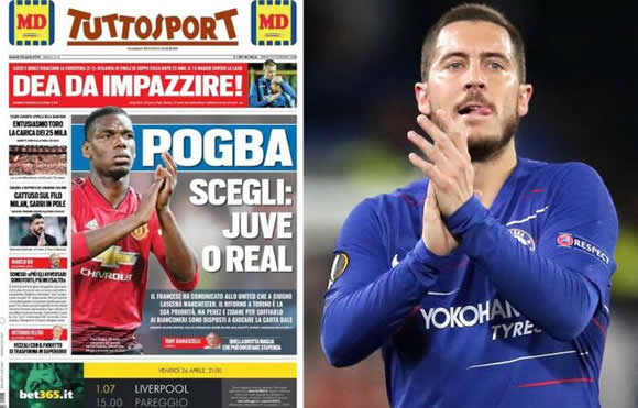 Real Madrid 'confident' of signing Man Utd ace Pogba and Chelsea's Hazard in £200m transfer spree
