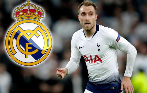 Real Madrid line-up Christian Eriksen transfer bid but are prepared to wait until 2020 to land him on a free