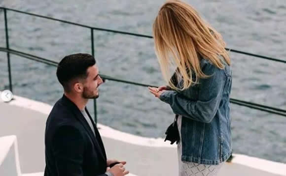 England ace Lewis Cook gets engaged to girlfriend Loretta after romantic seaside proposal