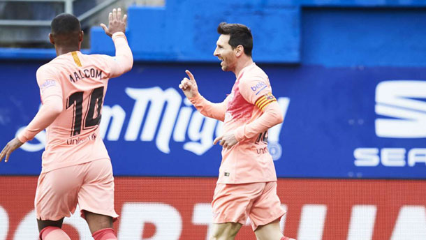 Eibar 2 Barcelona 2: Two-goal Messi moves four clear of Mbappe in Golden Shoe race