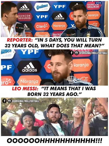 7M Daily Laugh - Messi retired?