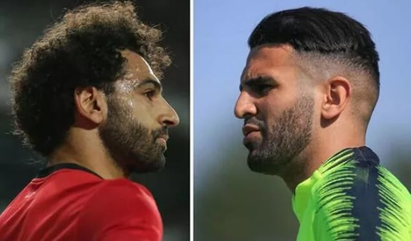 Liverpool star Mohamed Salah sent challenge by Man City rival Riyad Mahrez on Egypt duty
