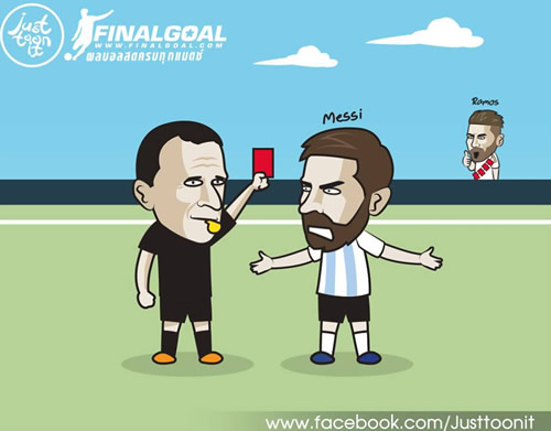 7M Daily Laugh - The 2nd red for Messi