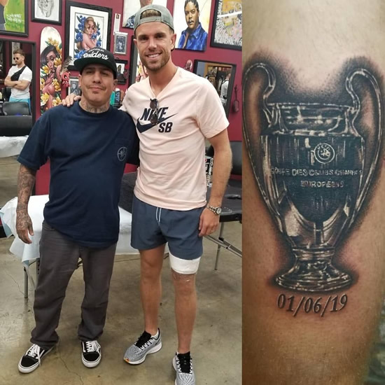 Liverpool's Roberto Firmino Gets Tattoo Of Himself Lifting The Champions League Trophy