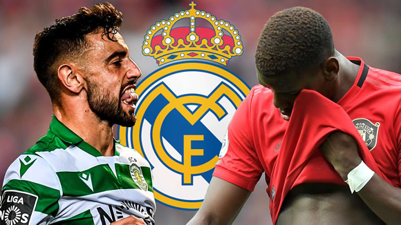 Real Madrid open talks over Bruno Fernandes signing as Pogba hopes fade