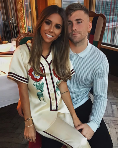 Luke Shaw’s stunning girlfriend Anouska Santos shows off huge baby bump as Man Utd star and Wag prepare to welcome first child