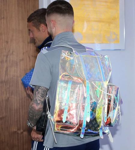 Leicester star James Maddison ‘stuffed Man of the Match award’ in ‘horrific’ £6500 Louis Vuitton backpack, reveals Ben Chilwell