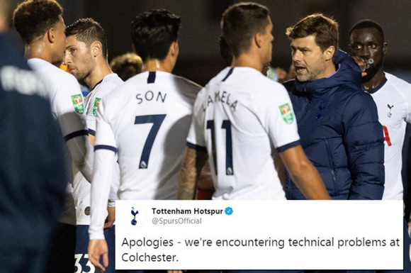 Spurs trolled over six-year-old tweet after shock defeat to Colchester in the Carabao Cup
