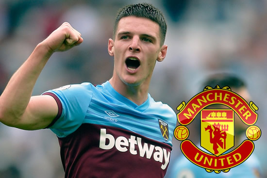 NAME YOUR RICE Man Utd told to fork out £80m transfer fee by West Ham for Declan Rice as Solskjaer looks for new midfield options
