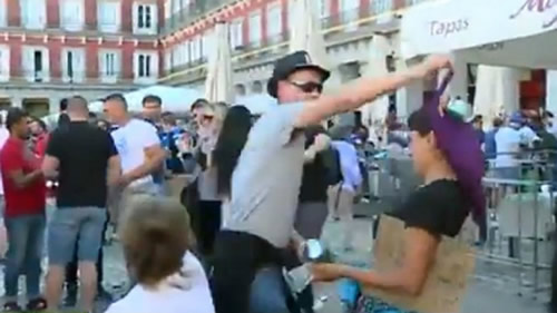 One of the troublemaking Club Brugge fans in Madrid has been identified as a police officer