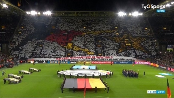 Germany fans tease Argentina with tifo resembling Gotze's World Cup winner