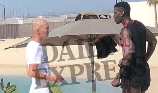Man Utd star Paul Pogba meets with Real Madrid boss Zinedine Zidane in Dubai – EXCLUSIVE