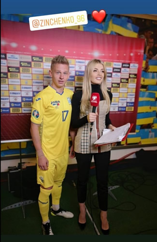 Meet Vlada Sedan, the gorgeous Ukrainian TV presenter dating Man City star Oleksandr Zinchenko