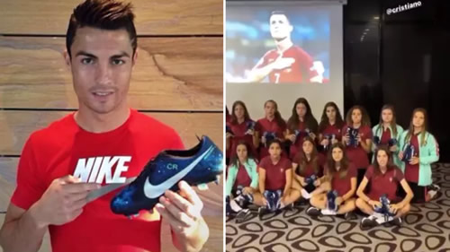 Cristiano Ronaldo Surprises U17 Portuguese Women's Team With A Classy Gesture